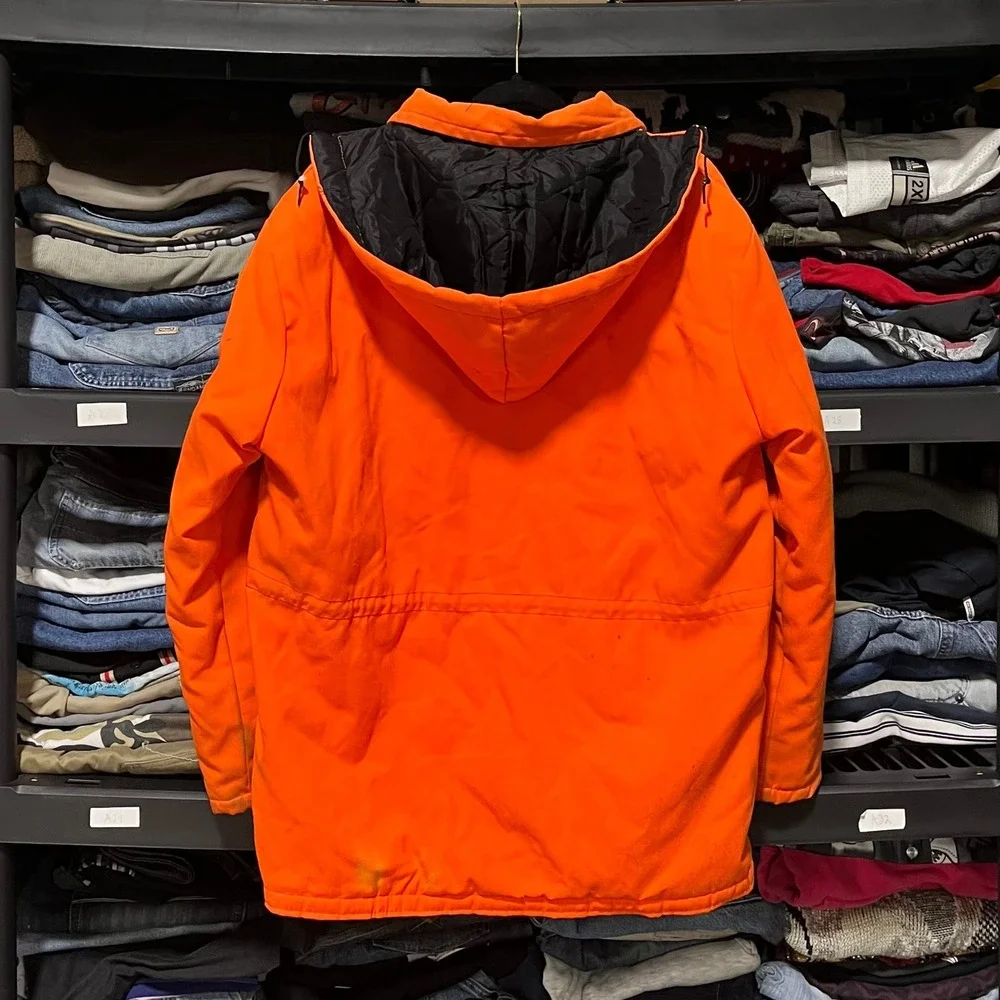 Vintage The Hunter Jacket Mens Large Orange USA Colt Python‎ NRA Championship